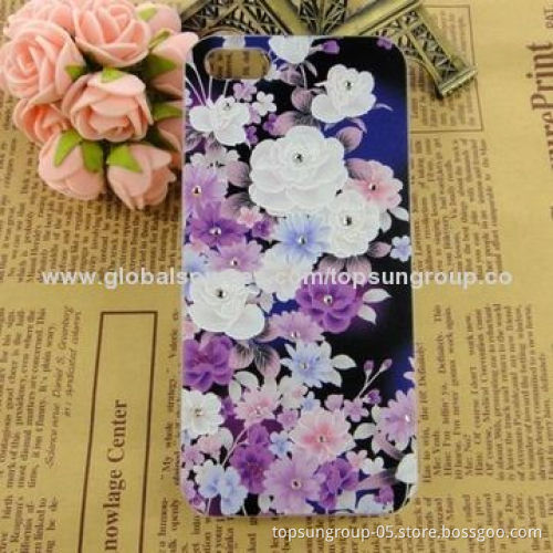 PC Case for iPhone 5S, Personalized Rhinestone-studded, OEM and ODM Orders Welcomed